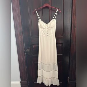 Reformation Harvest Lace Inset Sundress, size 0, white